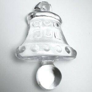 Kosta Boda Vintage MCM 70s Vallien Glass God Jul Suncatcher Pendant Ornament